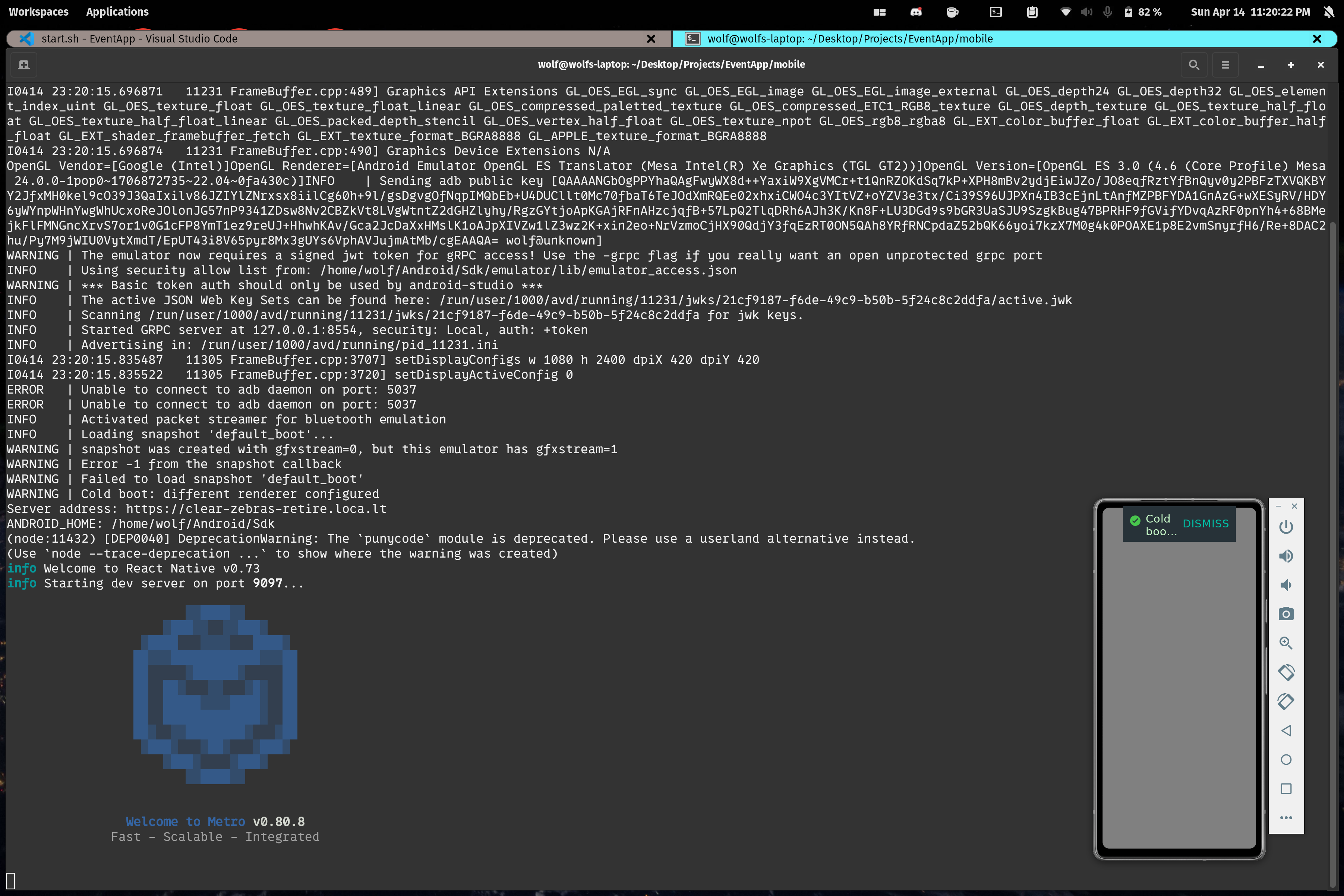Example of it running