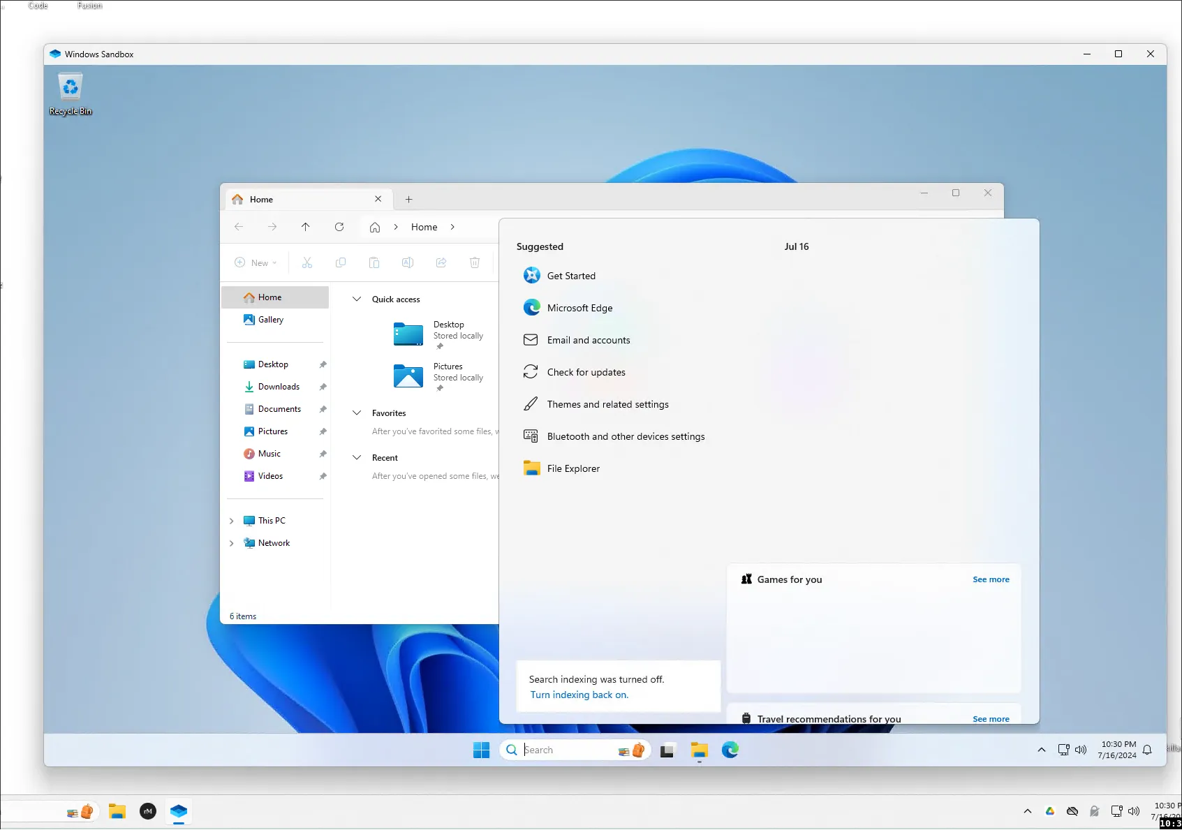 Windows sandbox