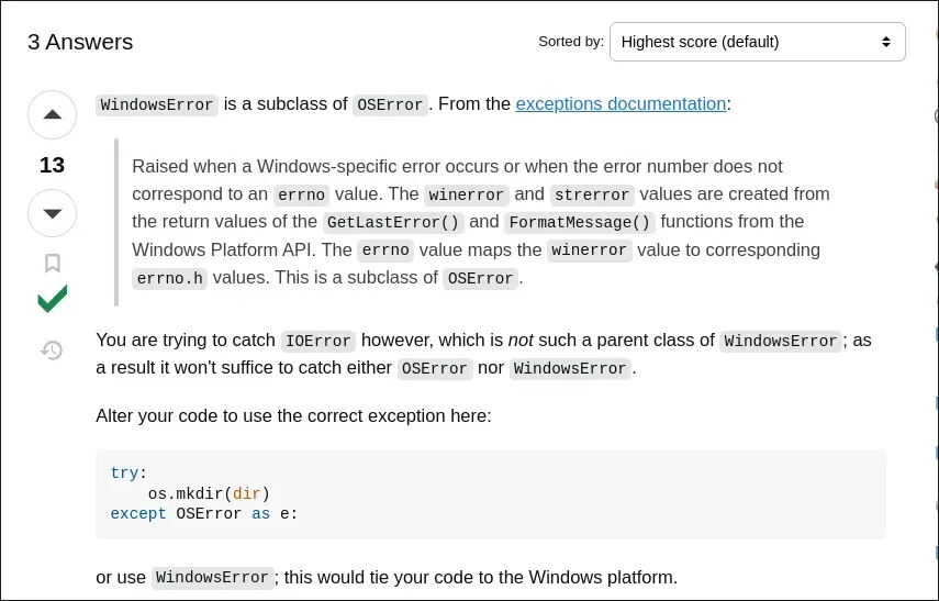 WindowsError