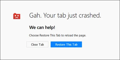 Your tab crashed!