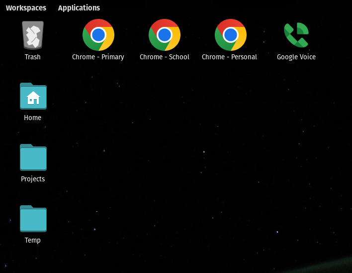 My desktop entries